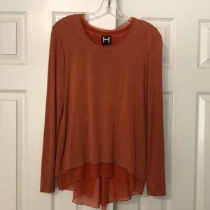 Burnt orange long sleeve top
